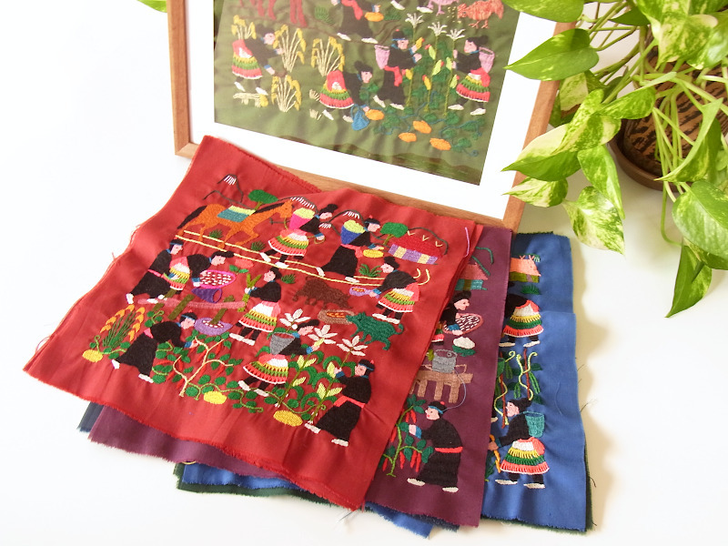 モン族刺繍布 モン族ストーリークロス